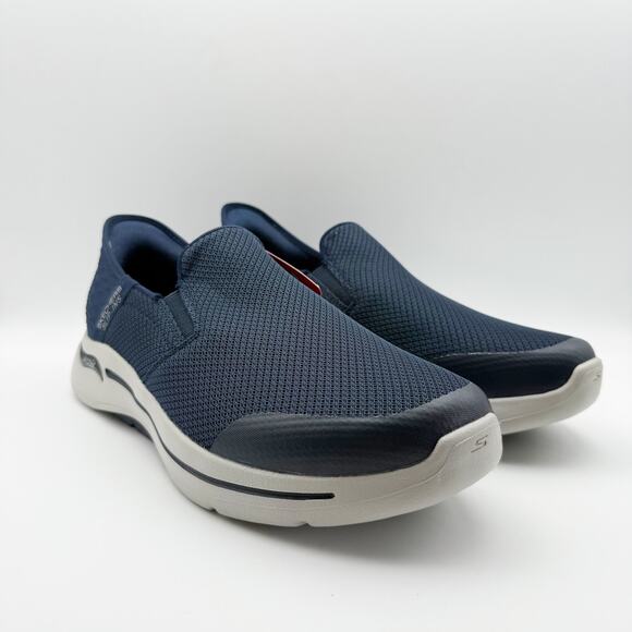 Skechers Mens Performance GO Walk Arch Fit Slip In Sneakers US 9.5 XW Blue NIB - Picture 7 of 13